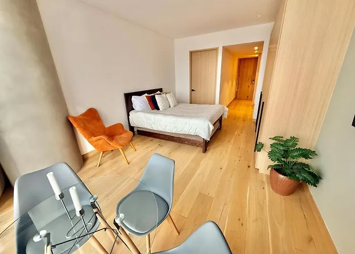 Apartamento Espectacular Estudio En Tower Reforma 2 Camas Dobles 4 Personas México DF