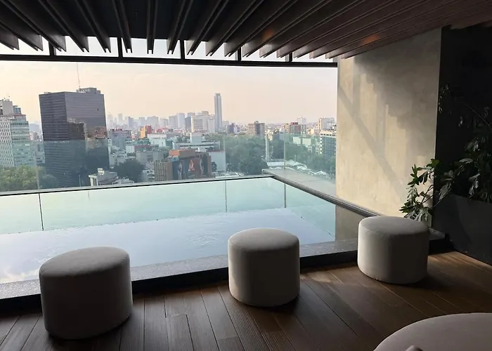 Espectacular Estudio En Tower Reforma 2 Camas Dobles 4 Personas Apartamento México DF